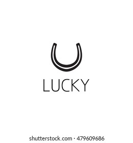 horseshoe logo graphic design concept. Editable horseshoe element, can be used as logotype, icon, template in web and print 