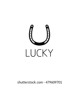 horseshoe logo graphic design concept. Editable horseshoe element, can be used as logotype, icon, template in web and print 