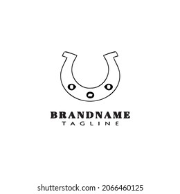 horseshoe logo icon design template modern vector