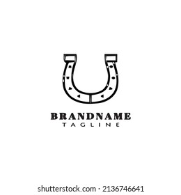 horseshoe logo icon design template modern vector