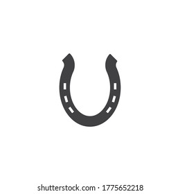 Horseshoe logo icon vector flat design 