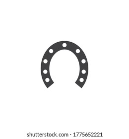 Horseshoe logo icon vector flat design 