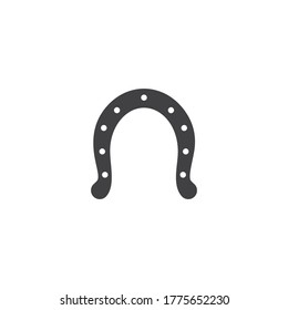 Horseshoe logo icon vector flat design 
