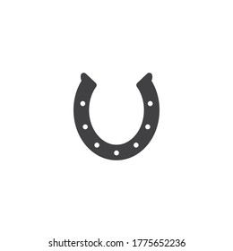 Horseshoe logo icon vector flat design 