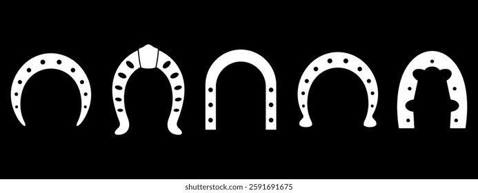 Horseshoe logo. Isolated horseshoe on white background