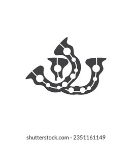 Horseshoe Logo Simple Vector Design Vintage Retro Western Illustrator Template