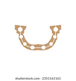 Horseshoe Logo Simple Vector Design Vintage Retro Western Illustrator Template