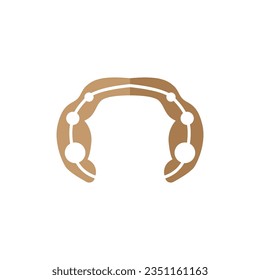 Logotipo de herradura Diseño de vectores sencillos Modelo de Ilustrador Retro Occidental