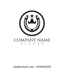 Horseshoe logo and symbol vector