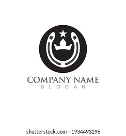 Horseshoe logo and symbol vector