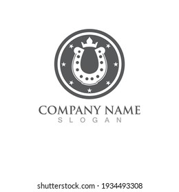 Horseshoe logo and symbol vector