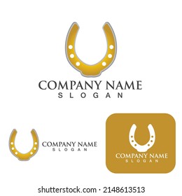 Horseshoe logo and symbol vector