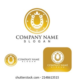 Horseshoe logo and symbol vector