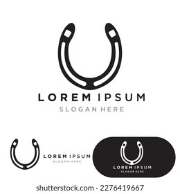 Horseshoe logo and symbol vector
