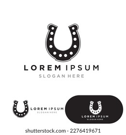 Horseshoe logo and symbol vector