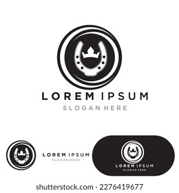 Horseshoe logo and symbol vector