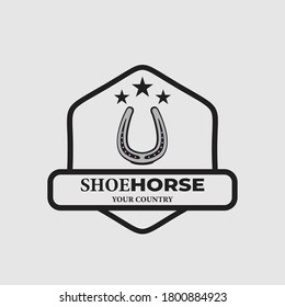 Horseshoe Logo. Vector concept illustration for design