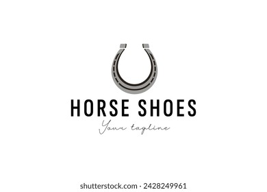 horseshoe logo vector icon illustration