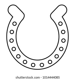 Horseshoe Luck Good Icon Outline Stock Vector (Royalty Free) 1014444085 ...