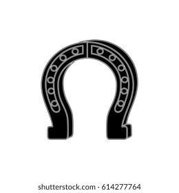 horseshoe luck isolated icon