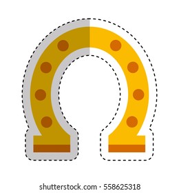 horseshoe luck isolated icon vector illustration design