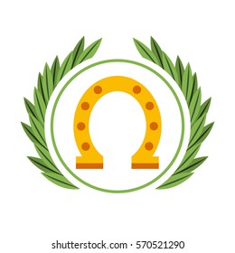 horseshoe luck isolated icon vector illustration design