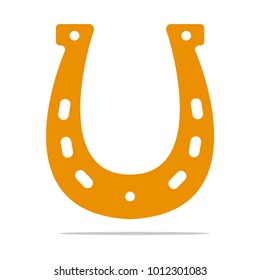 Horseshoe for luck symbol vector illustration. Happy St. Patrick's Day!