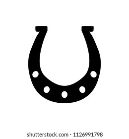 Horseshoe luck vector icon
