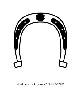 horseshoe lucky isolated icon
