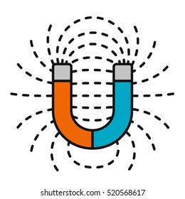 Horseshoe Magnet With Distribution Of Magnetic Fields Show 