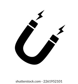 horseshoe magnet icon with simple design	