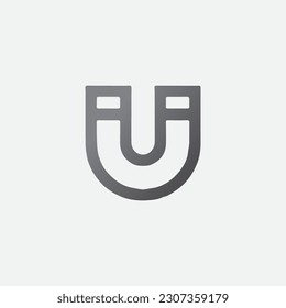 Horseshoe Magnet Icon Vector Editable Color