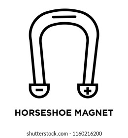Horseshoe Magnet icon vector isolated on white background, Horseshoe Magnet transparent sign , linear symbol and stroke design elements in outline style