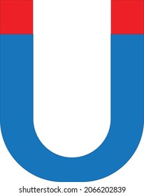 A horseshoe magnet  - Illustration  icon, vector 