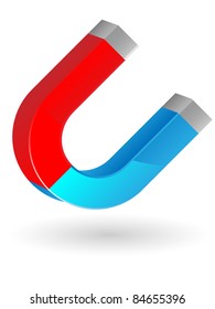 Horseshoe magnet. Vector.