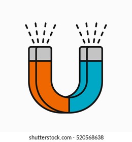 Horseshoe magnet vector illustration