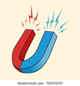 Horseshoe magnet vector illustration
