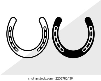 Horseshoe Monogram SVG Printable Vector Illustration