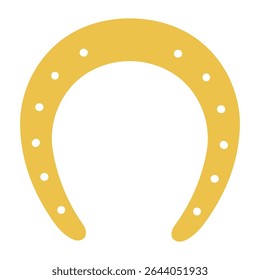 Ferradura com pregos, isolada. Símbolo da boa sorte, amuleto da sorte, talismã. Ilustração de vetor de estilo plano. 2026 Japonês, coreano, vietnamita chinês Lunar Ano Novo logotipo de férias, ícone, elemento de design