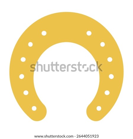 Horseshoe with nails, isolated. Good luck symbol, lucky charm, talisman. Flat style vector illustration. 2026 Japanese, Korean, Vietnamese Chinese Lunar New Year holiday logo, icon, design element