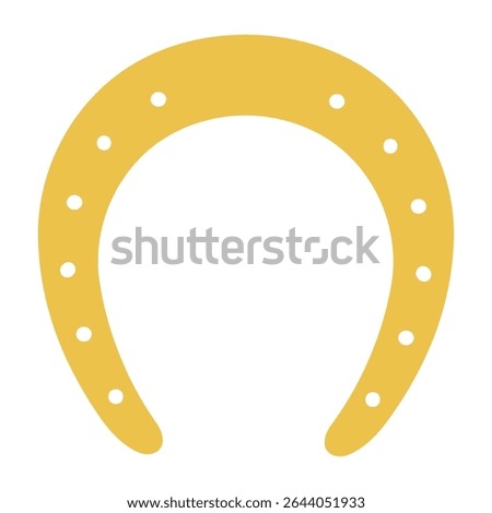 Horseshoe with nails, isolated. Good luck symbol, lucky charm, talisman. Flat style vector illustration. 2026 Japanese, Korean, Vietnamese Chinese Lunar New Year holiday logo, icon, design element