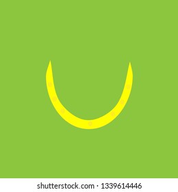 Horseshoe on the neon green background