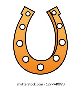 horseshoe on white background