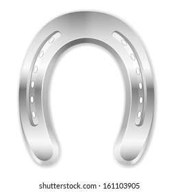 Horseshoe on a white background.