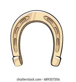 Horseshoe on white background. Vector illustration