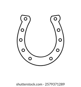 Horseshoe outline icon vector illustration design.