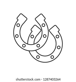 horseshoe outline simple vector icon