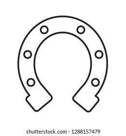 horseshoe outline vector icon