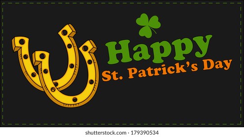 Horseshoe - Patrick's Day Vector Banner93