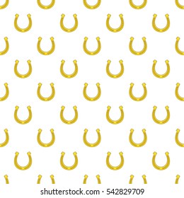 Horseshoe pattern. Cartoon illustration of horseshoe vector pattern for web